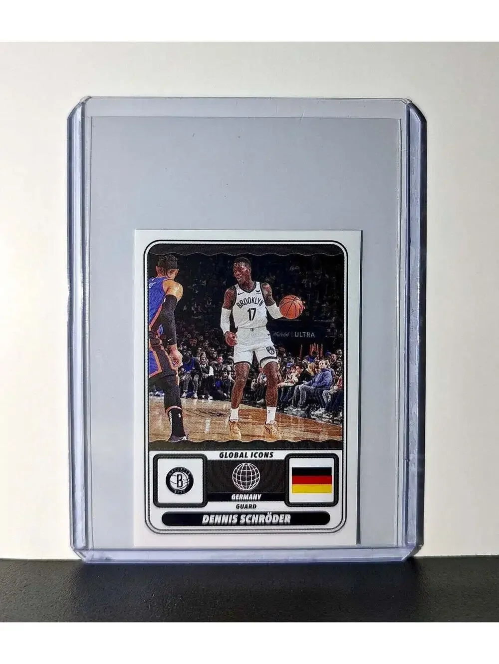 Dennis Schröder Global Icons 2024-25 Panini NBA #67 Sticker Card Brooklyn Nets